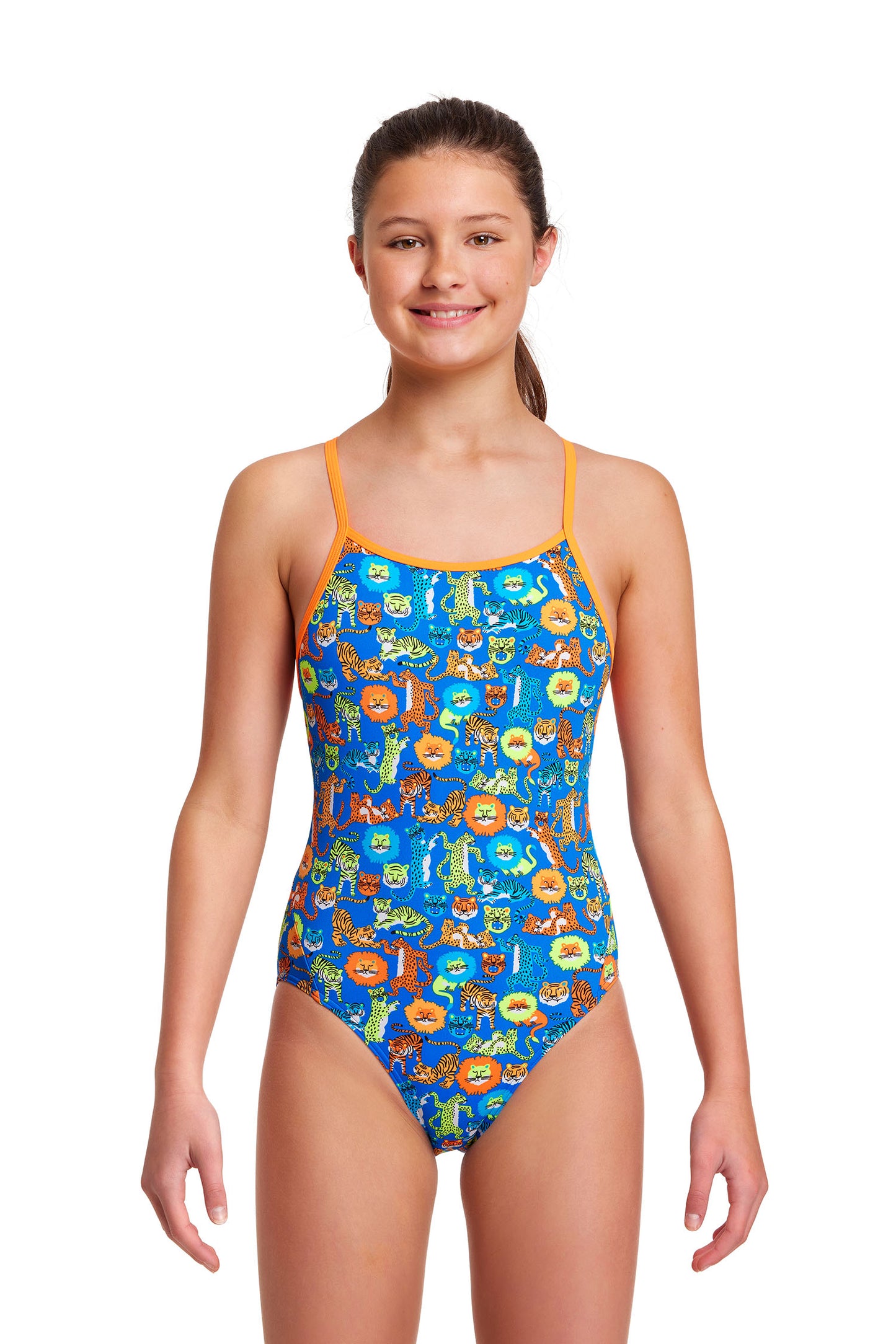 Funkita Girls Badeanzug Diamond Back Big Cat Bash