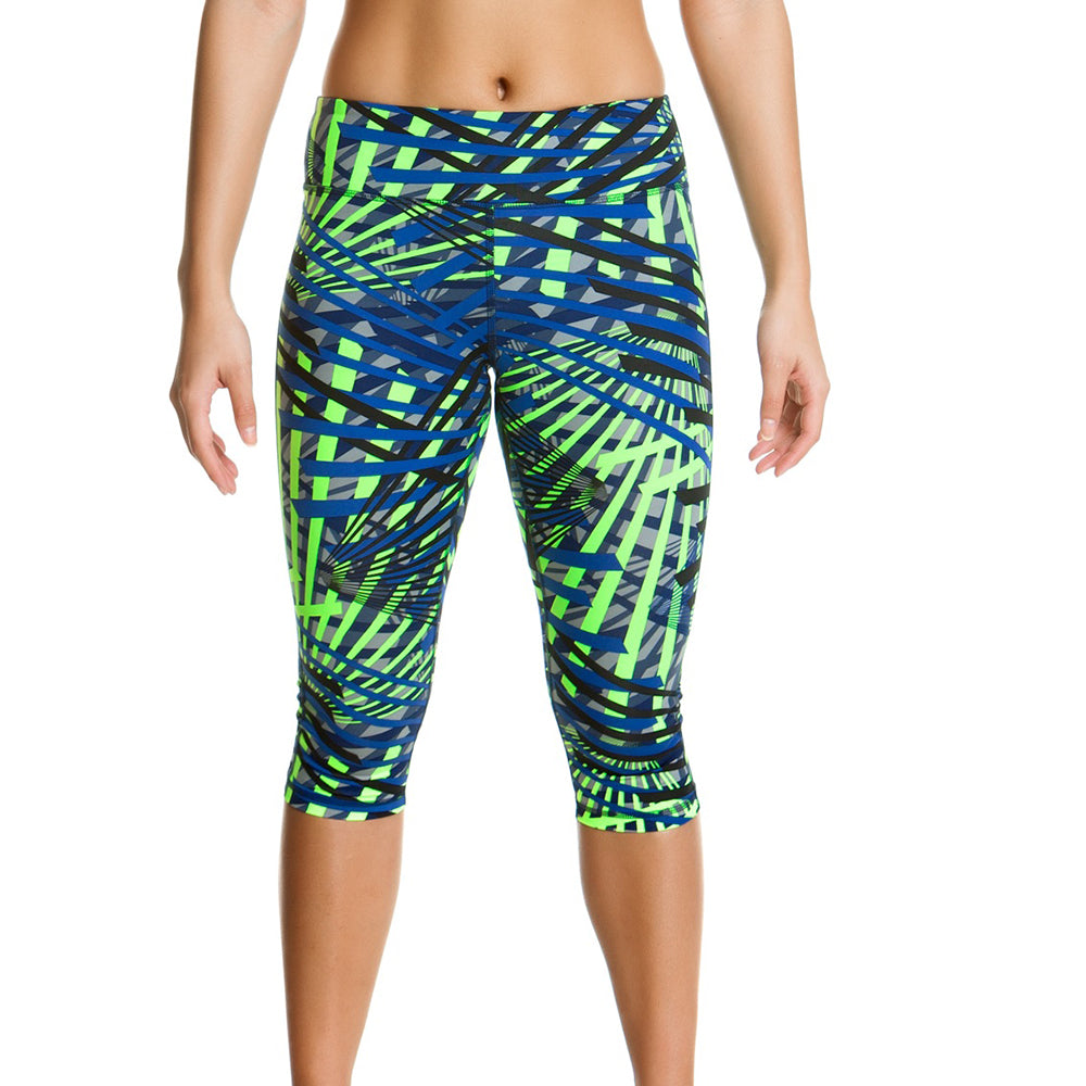 Funktia Damen Sportleggins Rapid Racer 3/4 Splinter Night