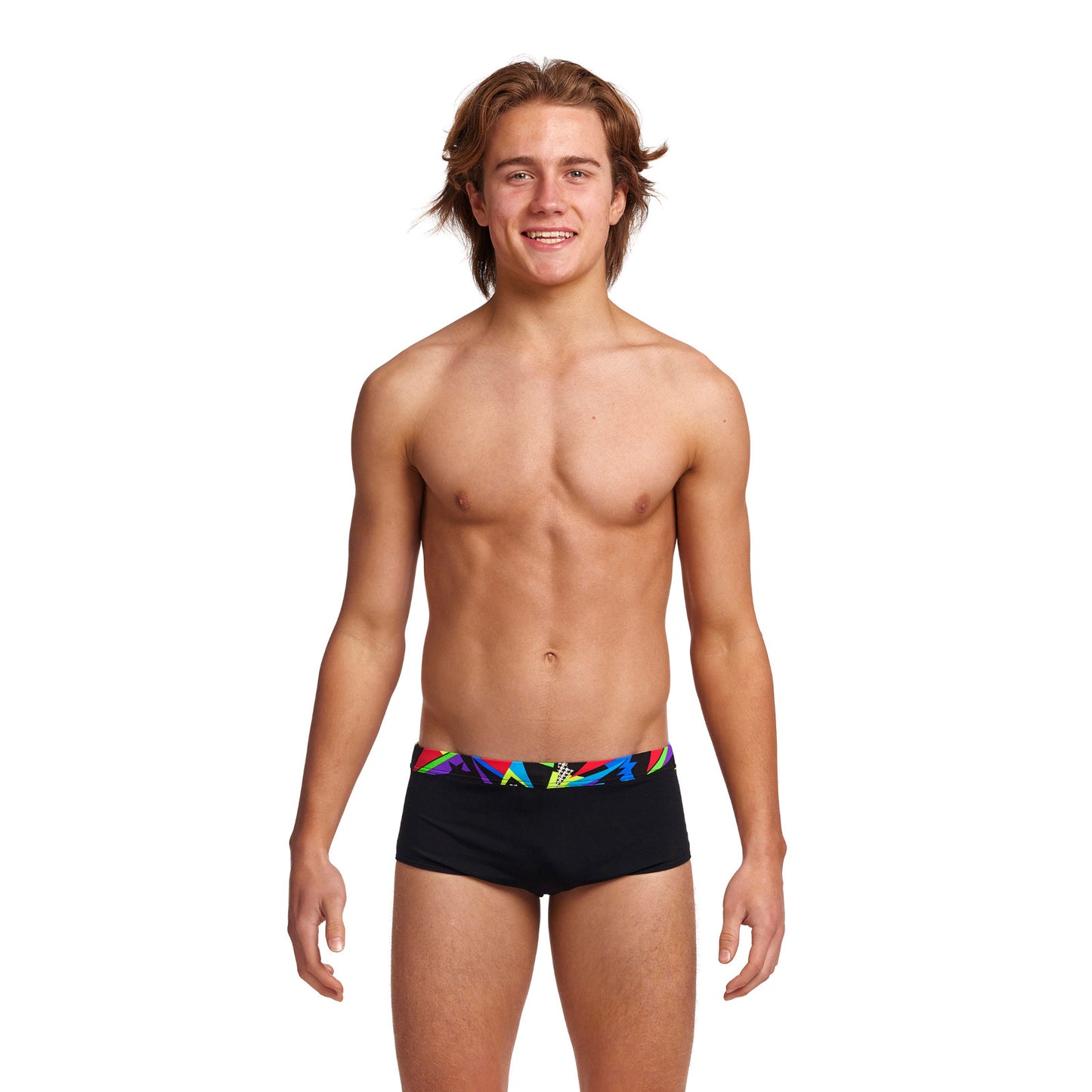 Funky Trunks Jungs Badehose Sidewinder Beat it Black