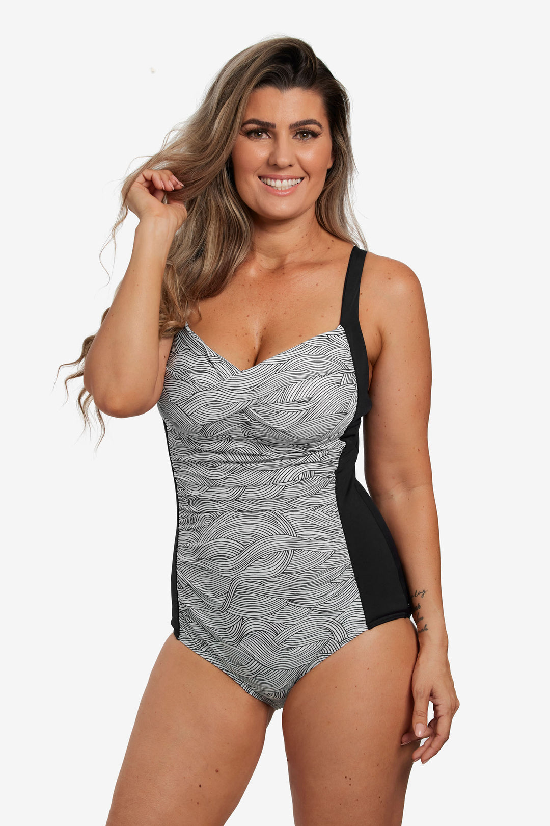 Funkita Badeanzug Figurformend Ice Current