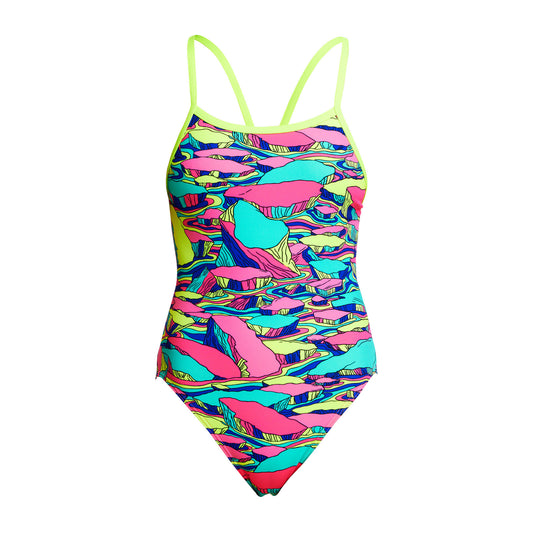 Funkita Girls Badeanzug ECO Single Strap Bright Bergs