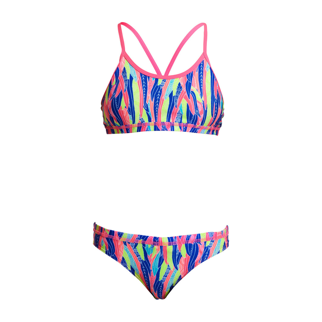 Funkita Girls Bikini Set ECO Racerback Wing Tips