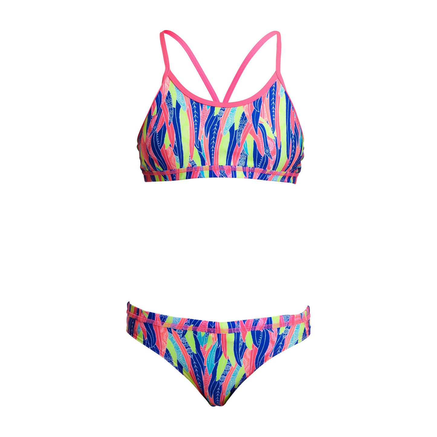 Funkita Girls Bikini Set ECO Racerback Wing Tips