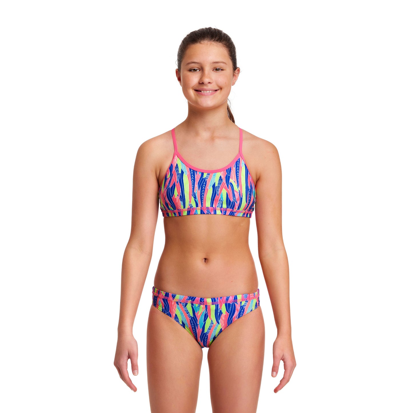 Funkita Girls Bikini Set ECO Racerback Wing Tips