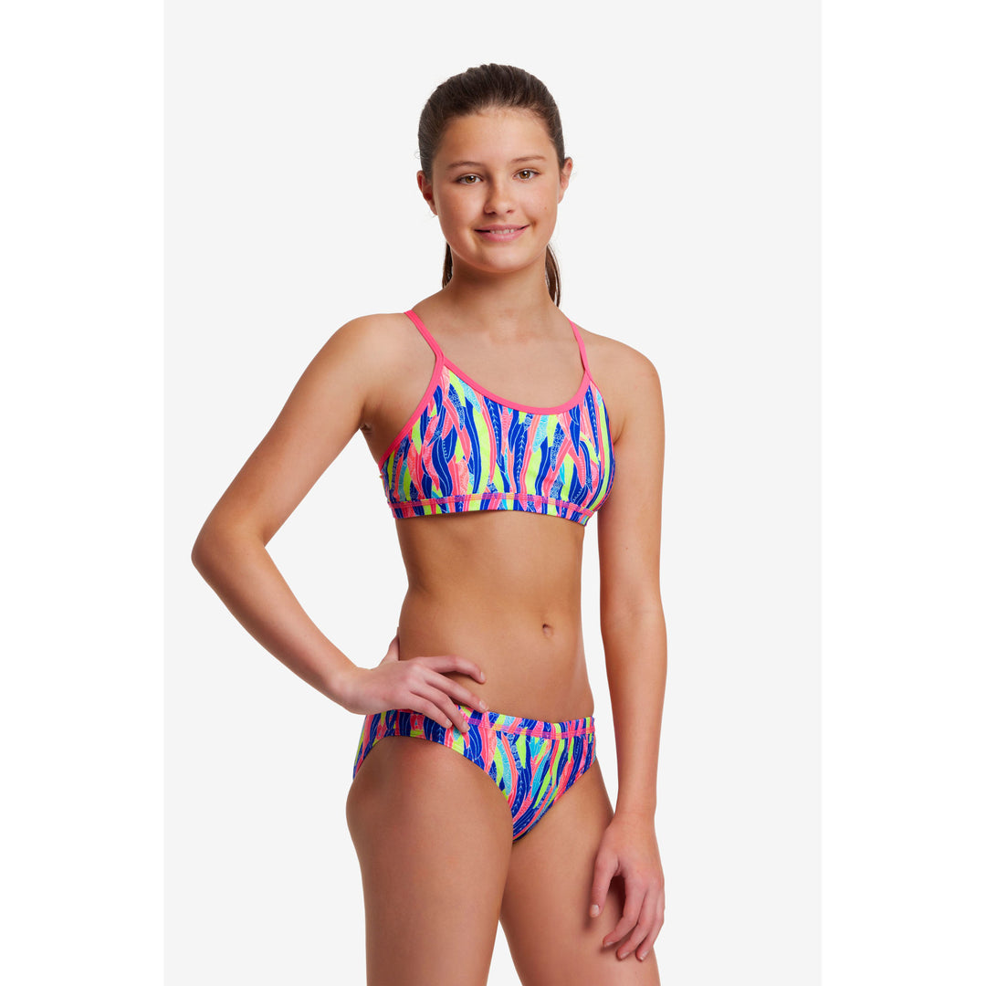 Funkita Girls Bikini Set ECO Racerback Wing Tips