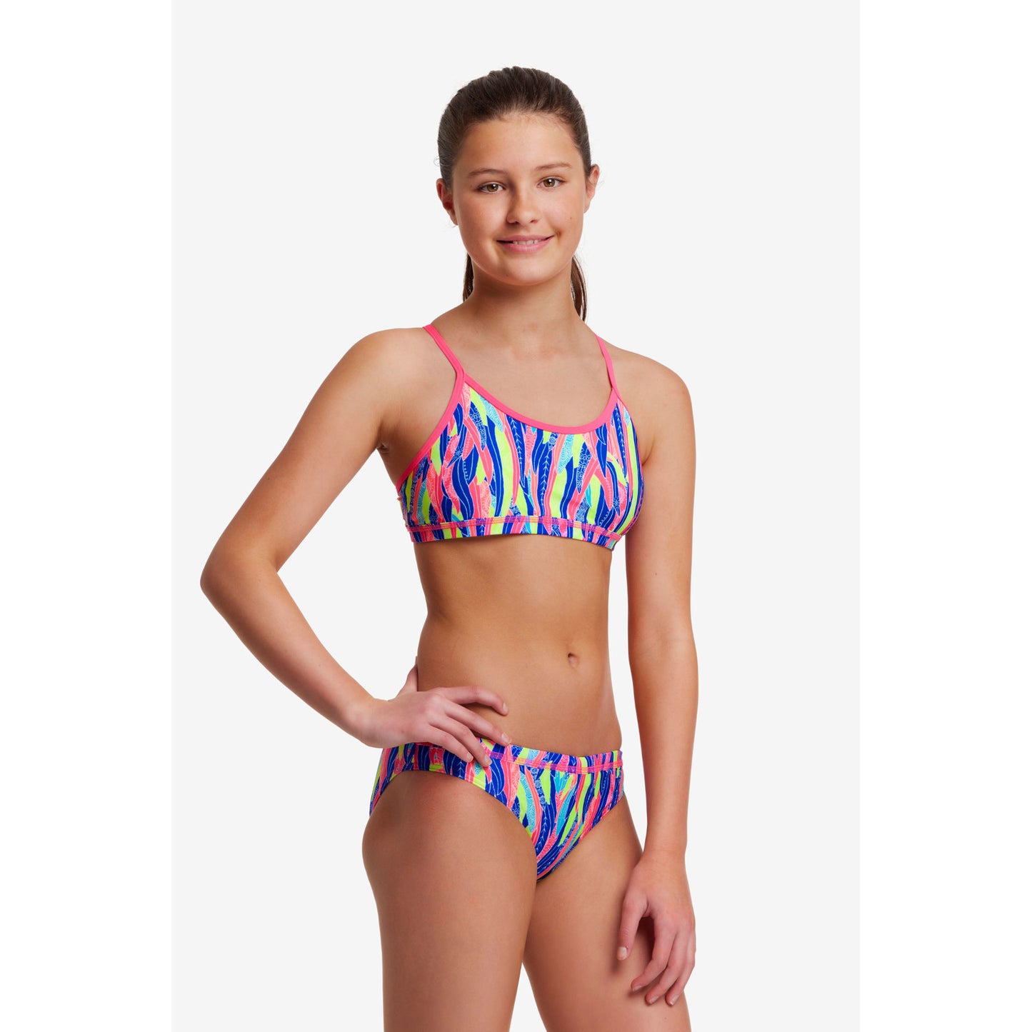 Funkita Girls Bikini Set ECO Racerback Wing Tips