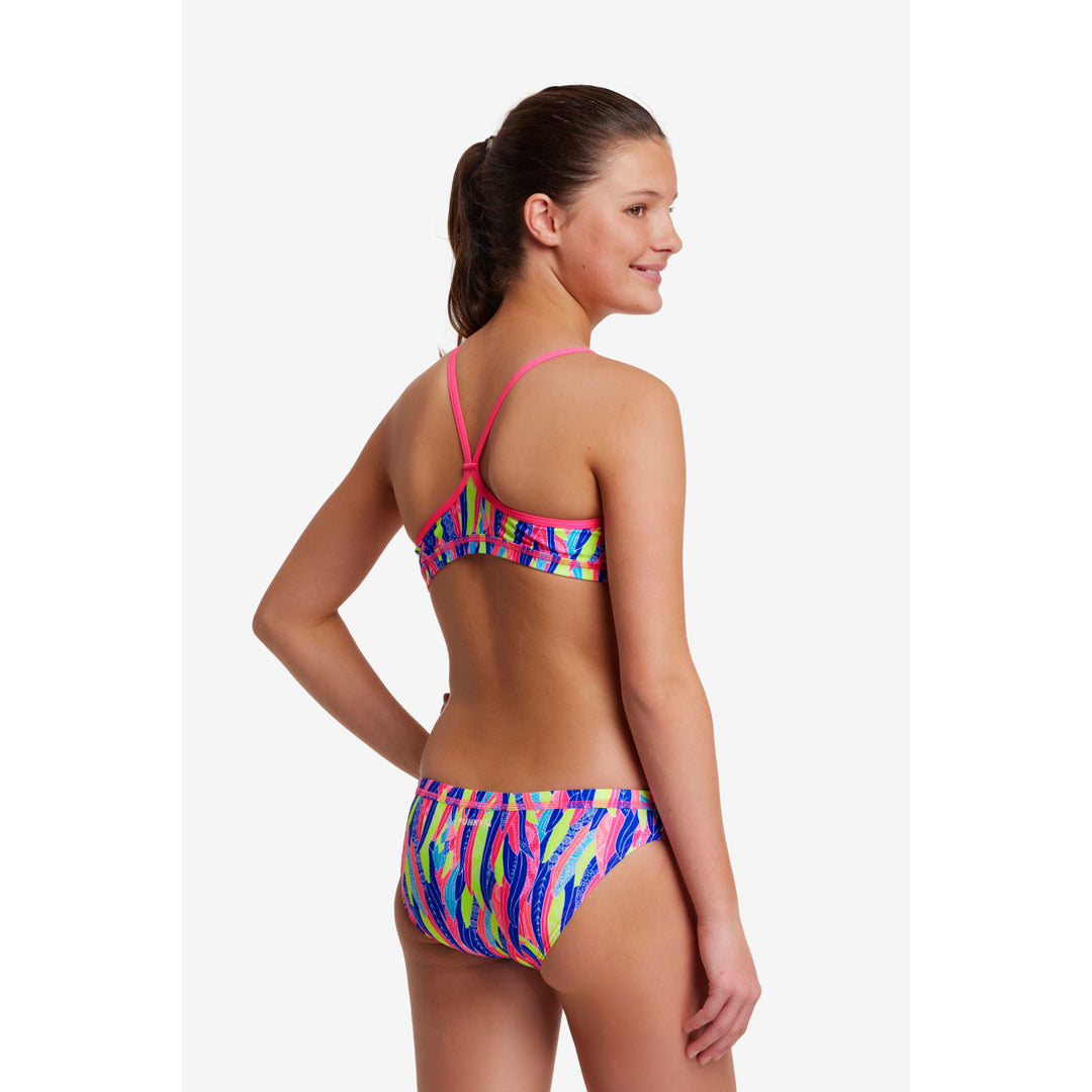 Funkita Girls Bikini Set ECO Racerback Wing Tips