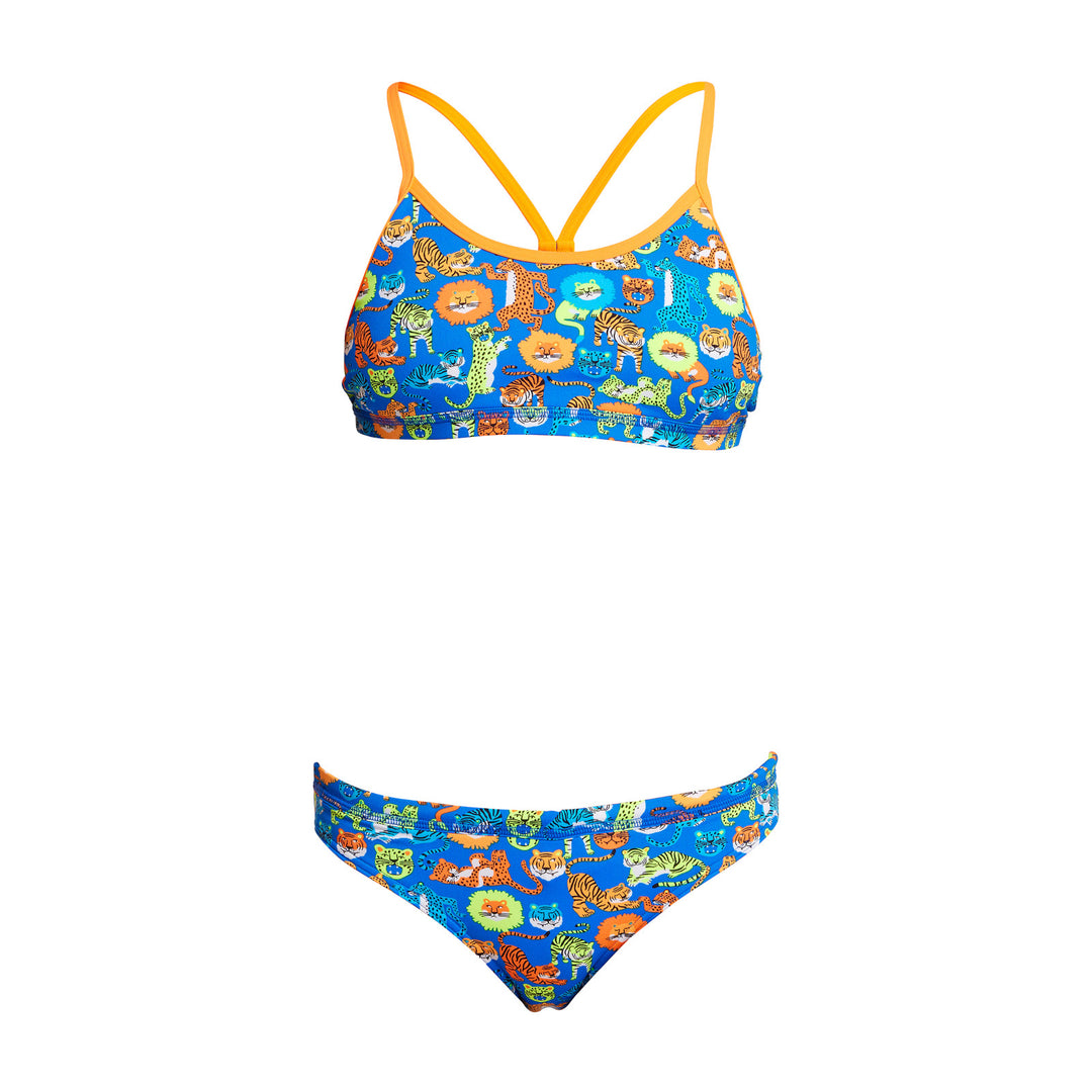 Funkita Girls Bikini Set Racerback Big Cat Bash