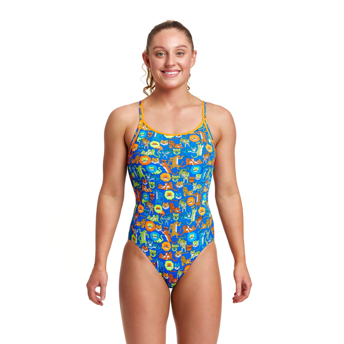 Funkita Damen Badeanzug Diamond Back Big Cat Bash