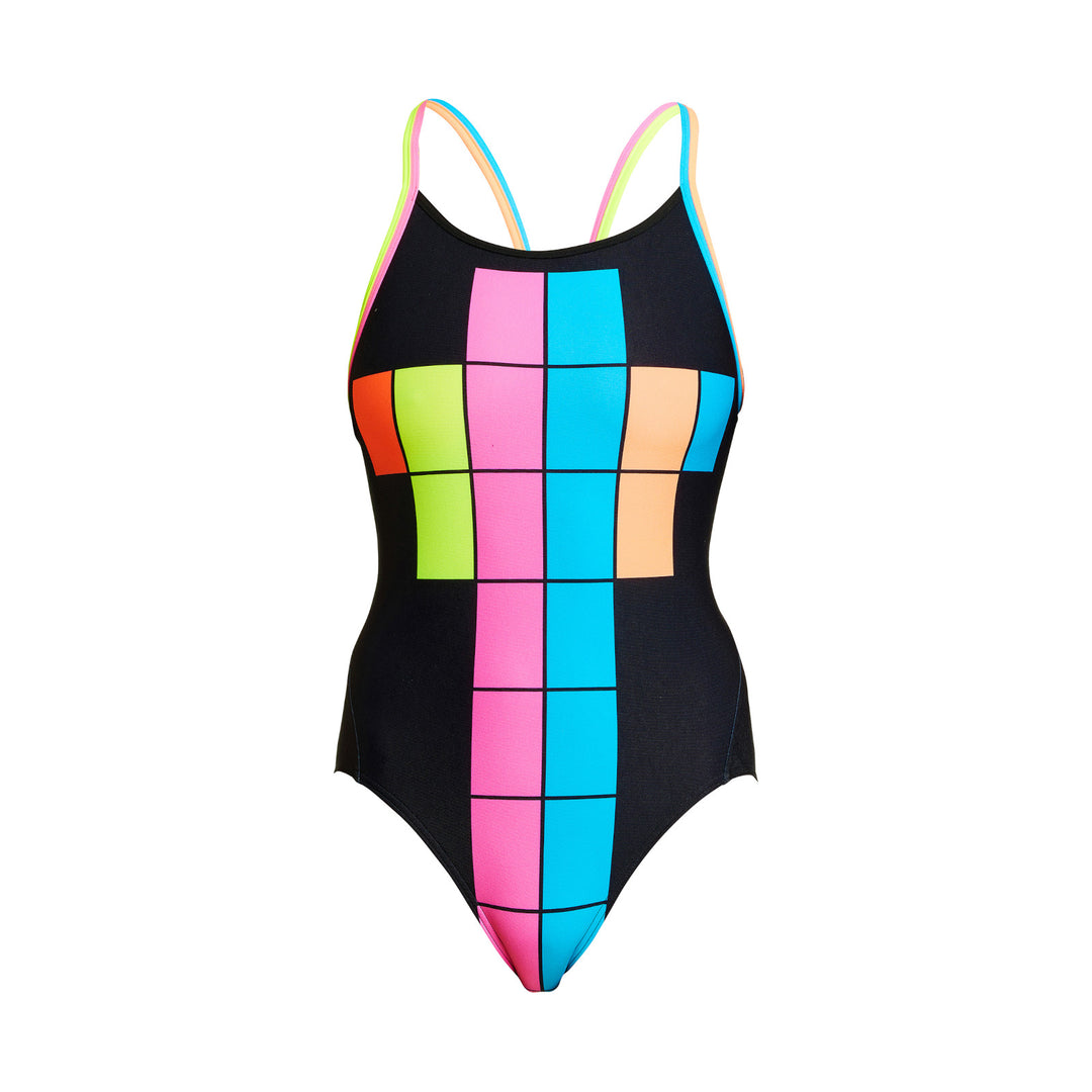 Funkita Damen Badeanzug Diamond Back Building Blocks