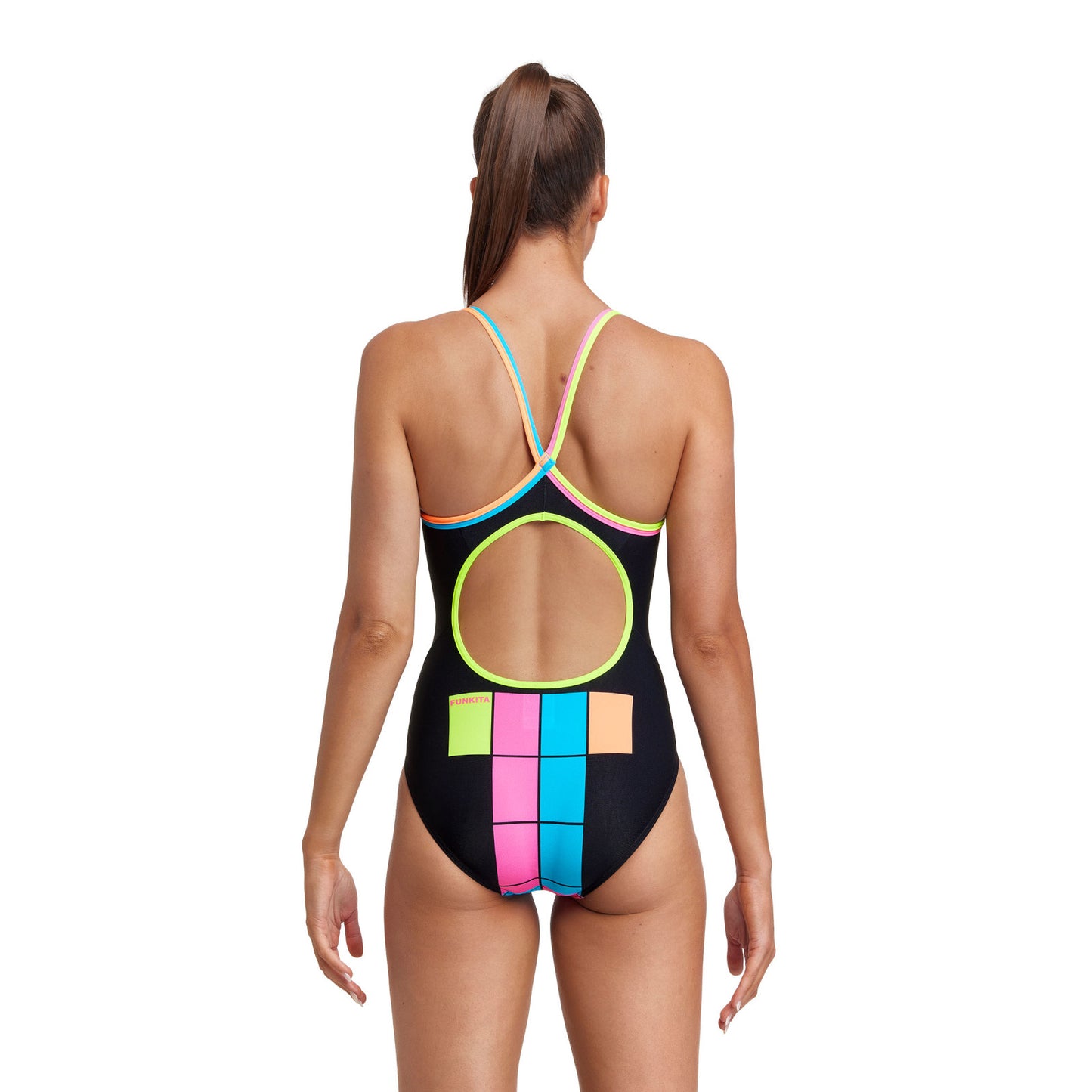 Funkita Damen Badeanzug Diamond Back Building Blocks