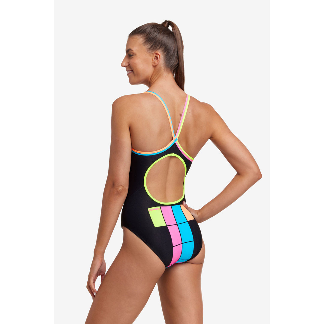 Funkita Damen Badeanzug Diamond Back Building Blocks