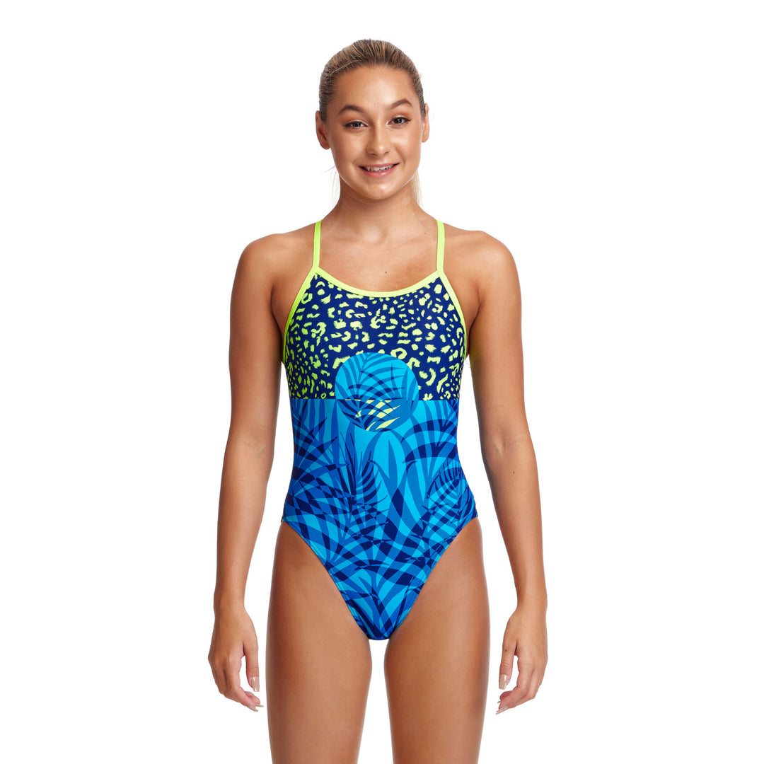 Funkita Girls Badeanzug Single Strap Purry Palm