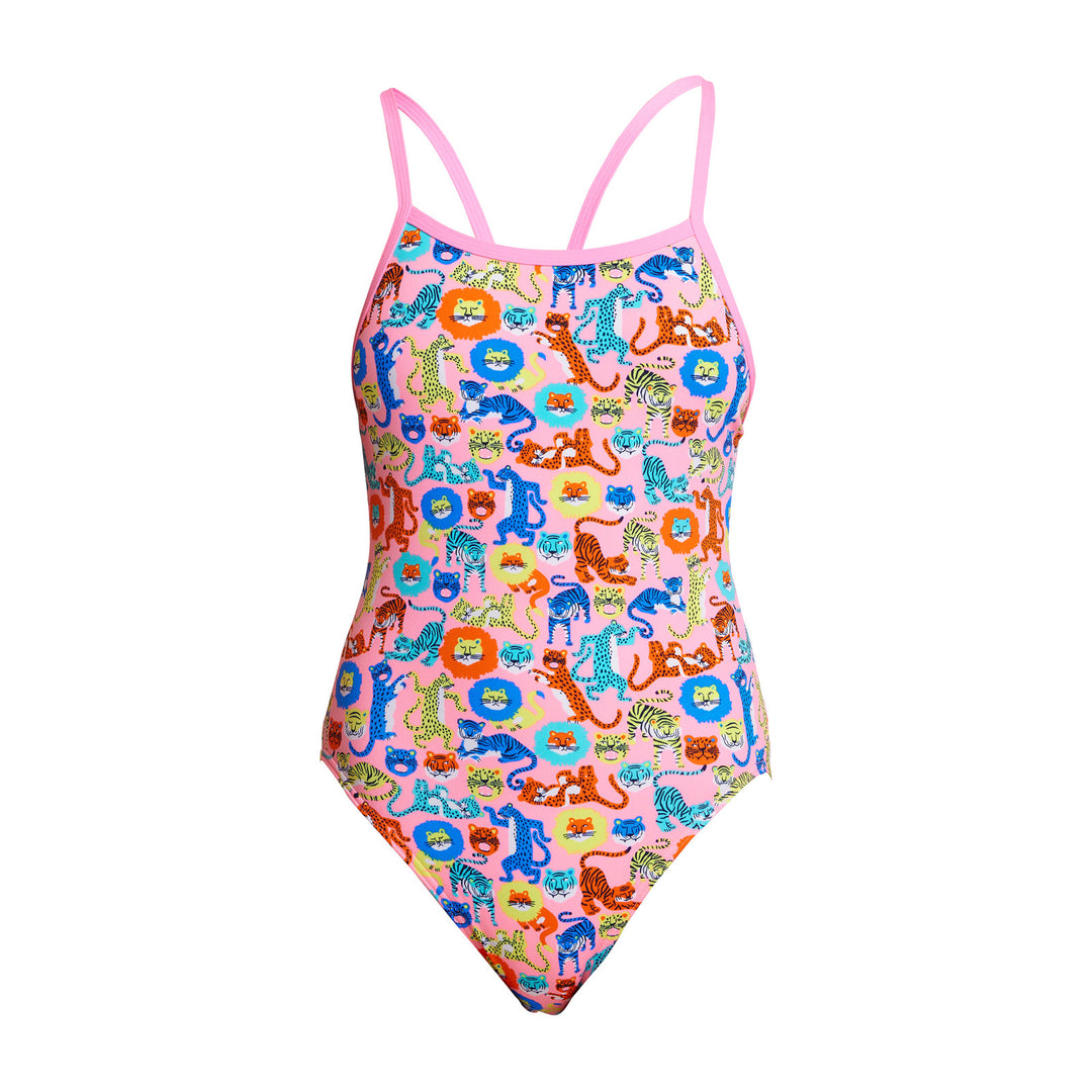 Funkita Girls Badeanzug Single Strap Feline Fiesta
