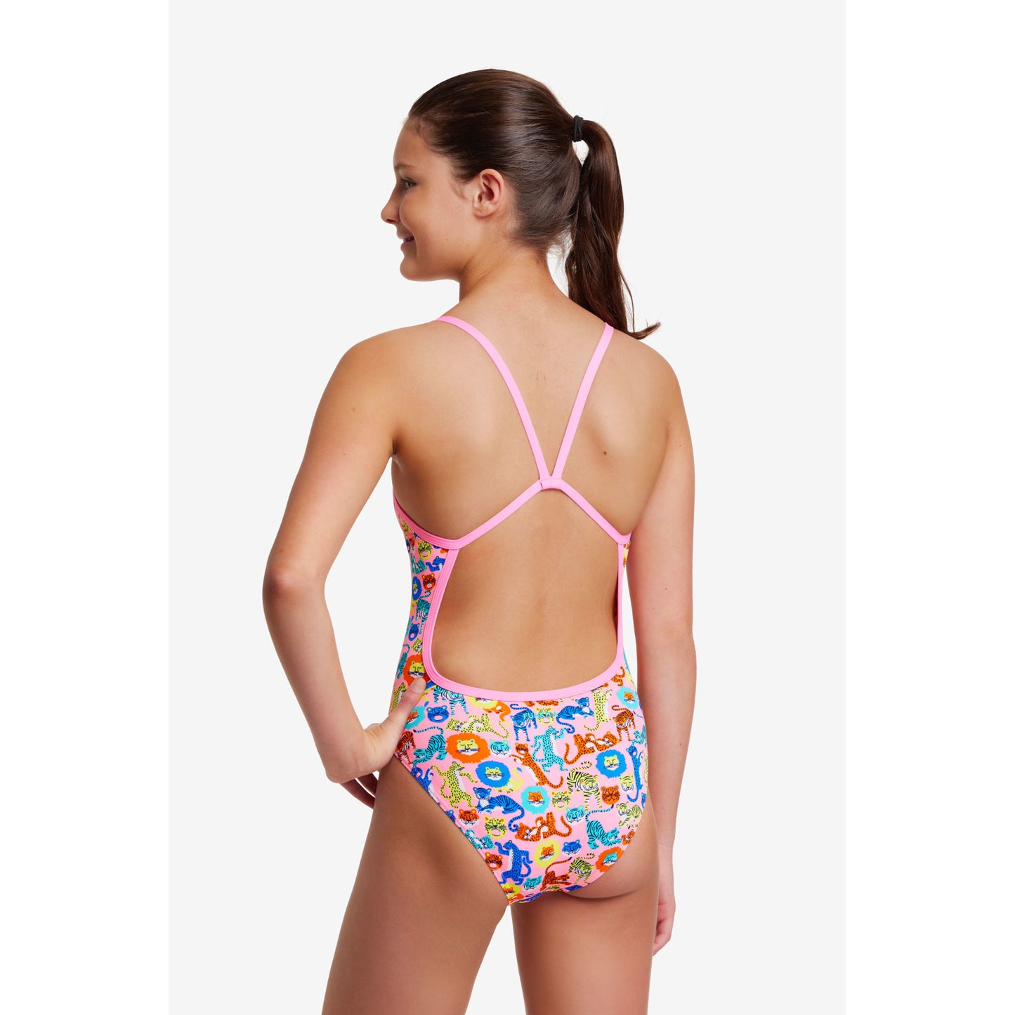 Funkita Girls Badeanzug Single Strap Feline Fiesta