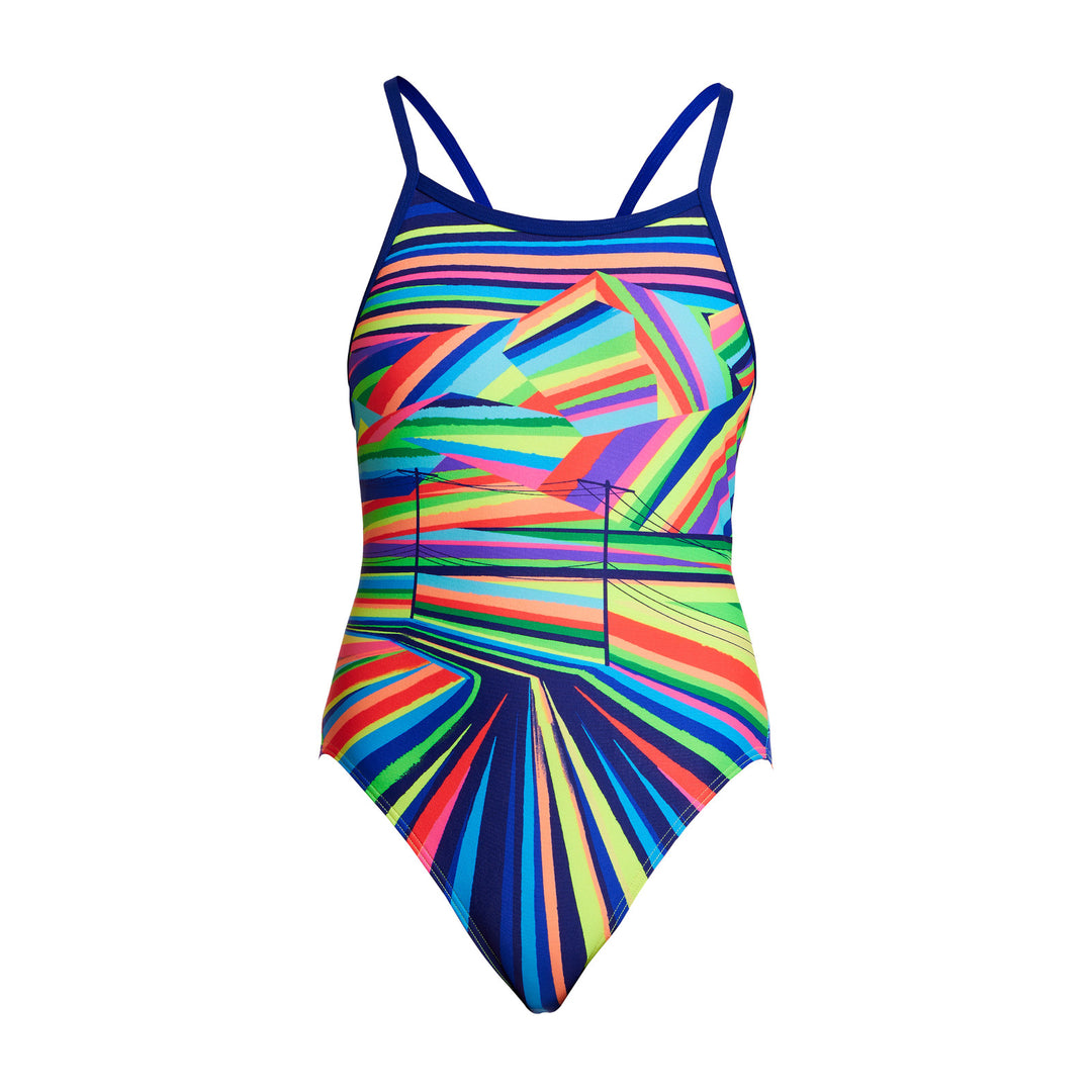 Funkita Girls Badeanzug Single Strap Land Lines