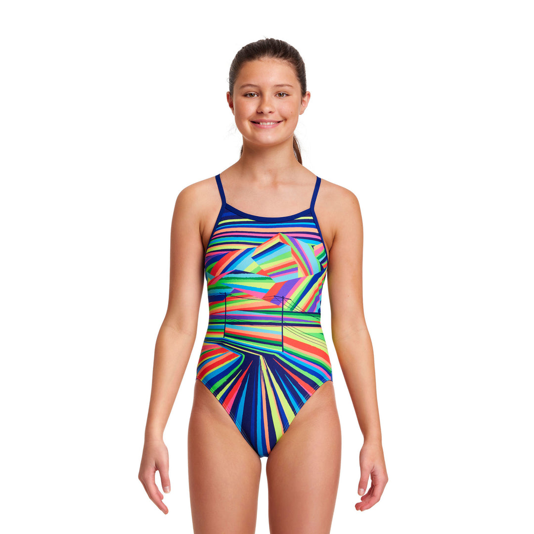Funkita Girls Badeanzug Single Strap Land Lines