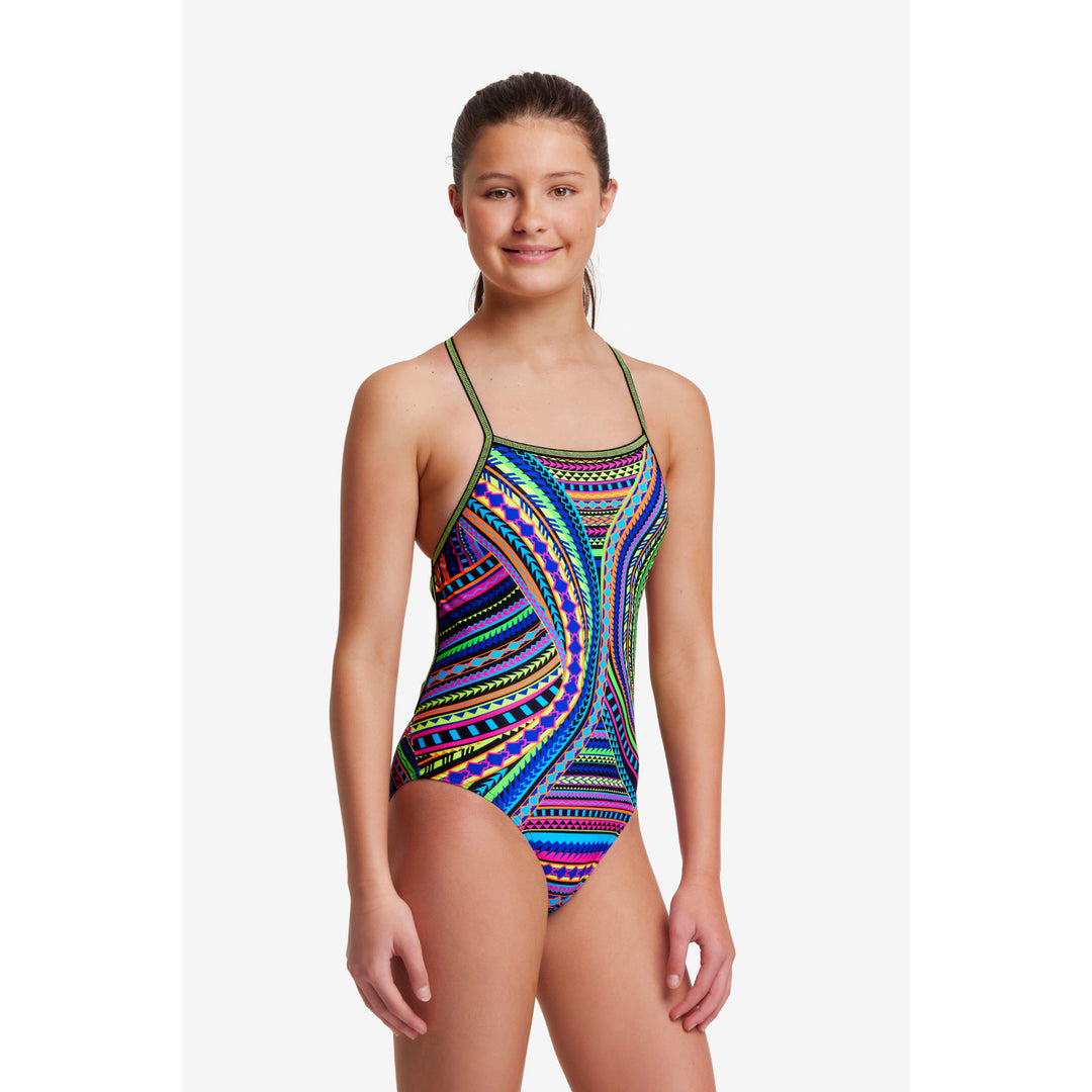 Funkita Girls Badeanzug Strapped in Tribal Revival