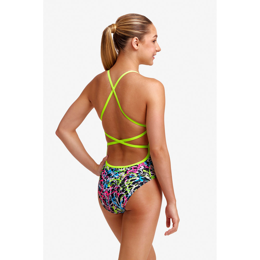 Funkita Girls Badeanzug Strapped in Messed Up