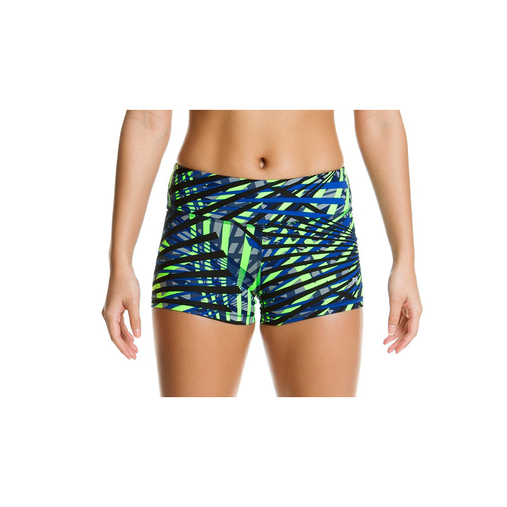 Funkita Damen Sportshort Mini Mini Splinter Night