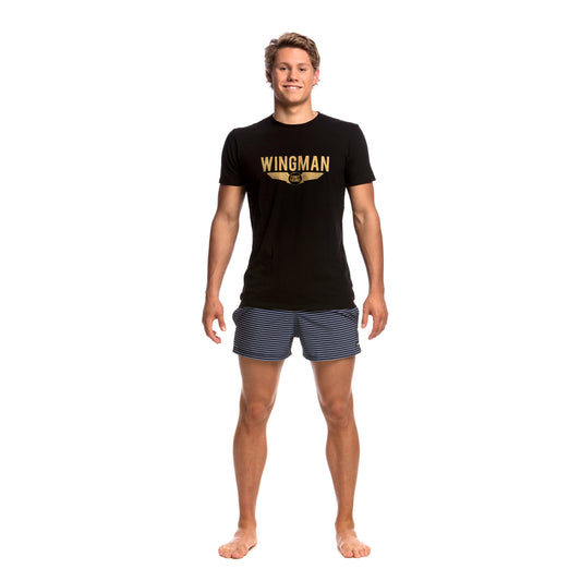 Funky Trunks Herren T-Shirt Crew Neck Gold Wingman