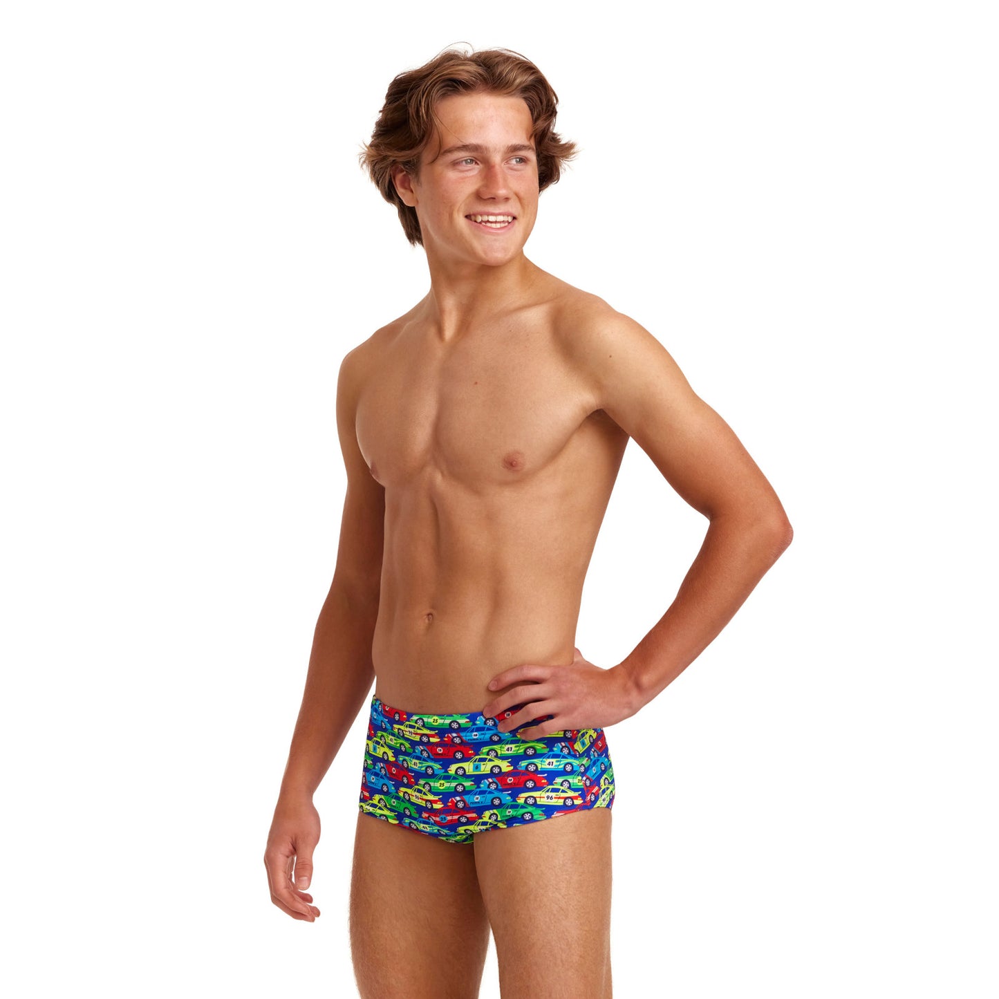 Funky Trunks Jungs Badehose Sidewinder Car Stacker