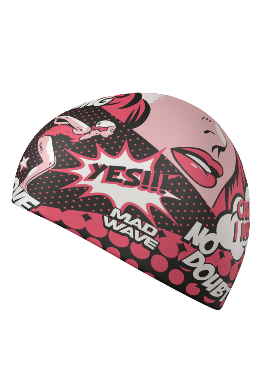 Mad Wave Badekappe Pop-Art Red